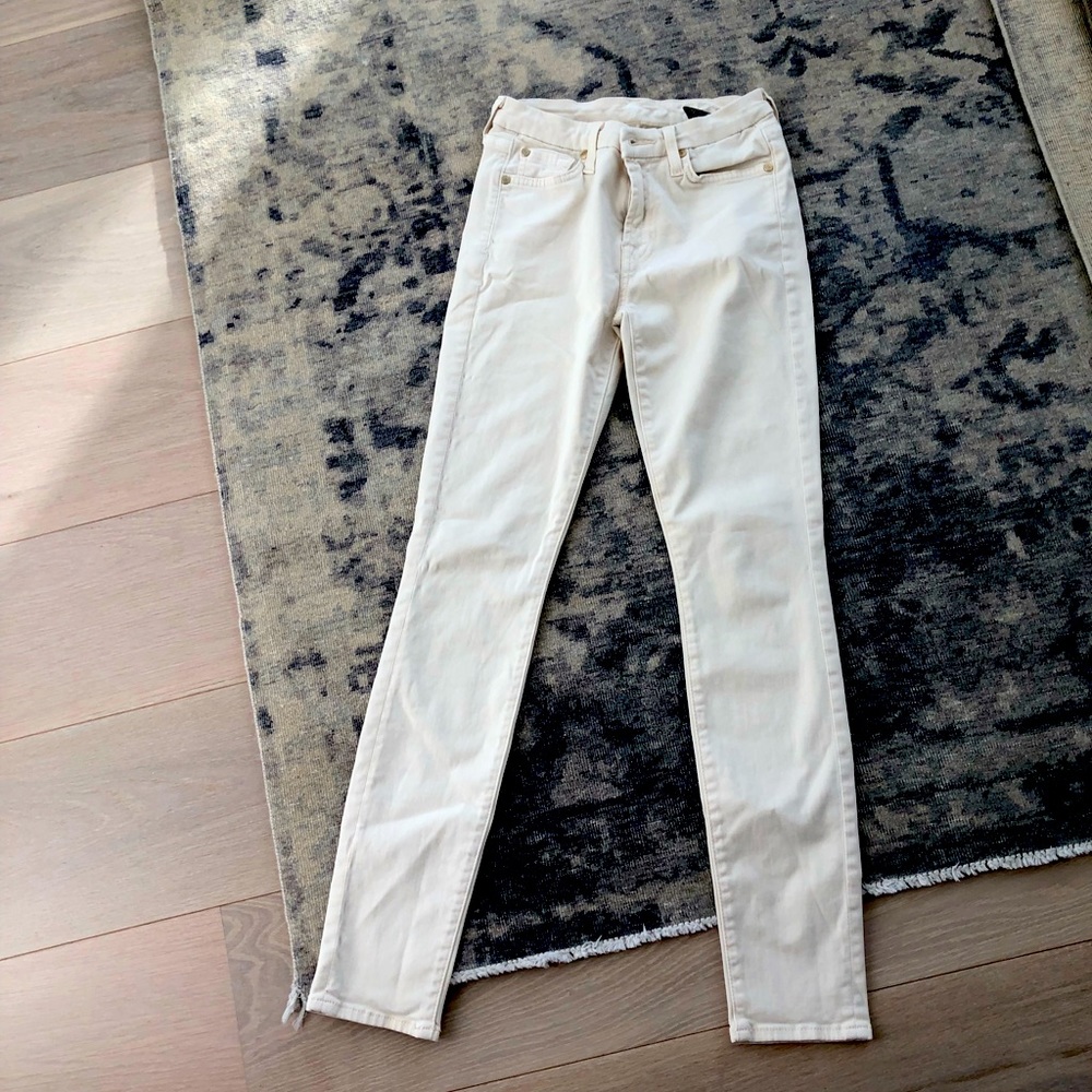 7 for all mankind off-white jeans.